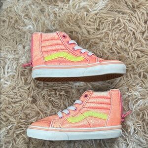Vans Kids Sparkle High-Tops - Orange and Yellow